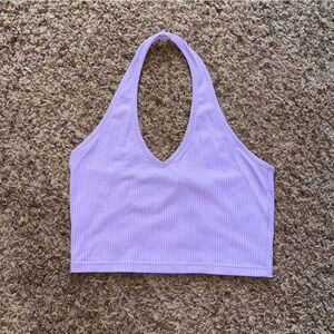 SHEIN | Halter-neck Ribbed Top